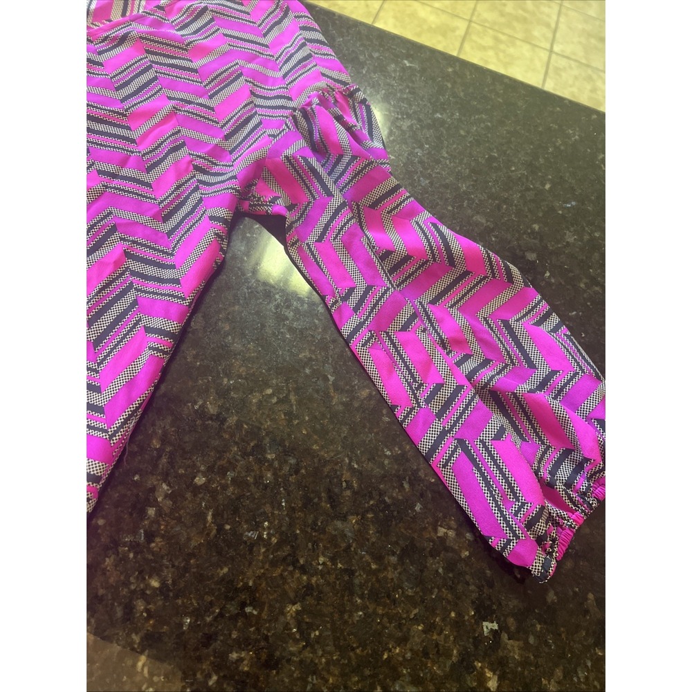 Trina Turk Dress Sz 2 Women's Pink Black Silk Sheath Elegant Work Church Shirt‎ - Picture 8 of 8